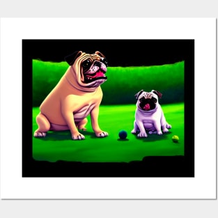 Bulldog and Pug Posters and Art